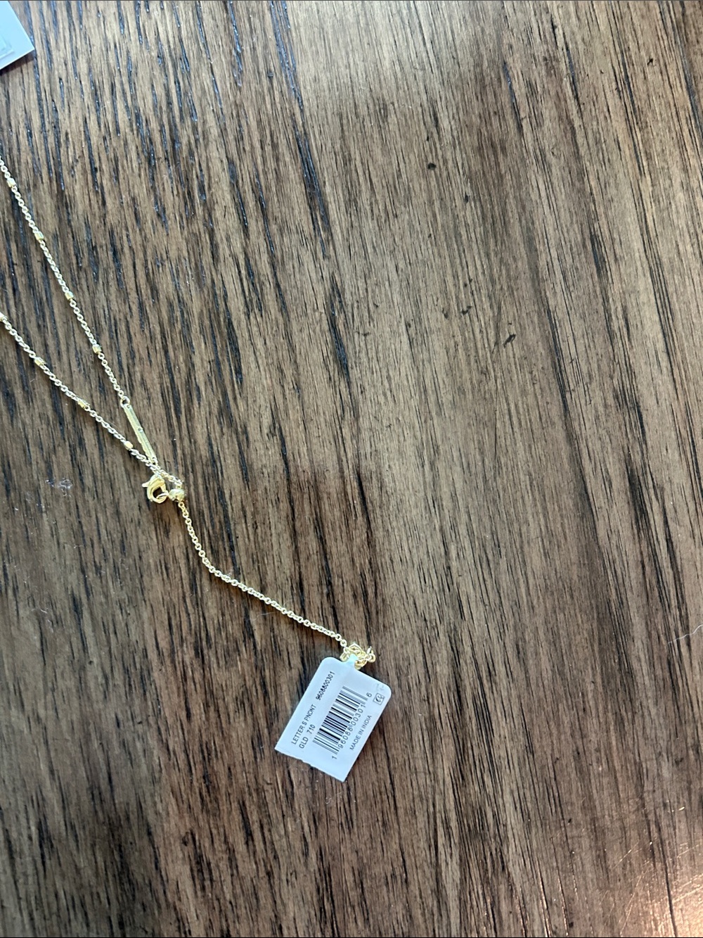 Kendra Scott Gold Initial Pendant Necklace - Letter S - Picture 3 of 3